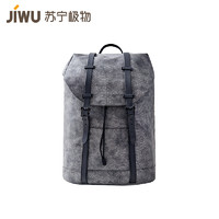 JIWU 苏宁极物 迷途探索 创意帆布双肩包 深灰色