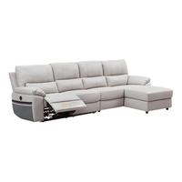 ZUOYOU 左右家私 DZY5088 电动真皮沙发 转二件正向+休单 浅灰色