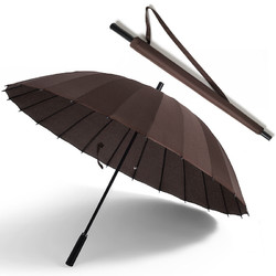 Neyankex 抗暴风雨24骨长柄大雨伞 超大双人防风加固商务直杆伞男女晴雨伞