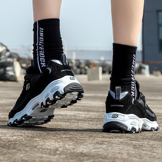 SKECHERS 斯凯奇 D'Lites 女子休闲运动鞋 11930/BLK 黑色/白色 38.5
