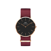 Daniel Wellington 手表石英大表盘40mm纯色织纹男手表