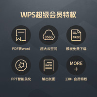 WPS超级会员PRO套餐1年卡pdf转换PPT模板官方正版office办公软件