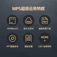 WPS超级会员PRO套餐1年pdf转换PPT模板官方正版大会员office办公