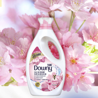 Downy 当妮 花萃云柔系列 2合1洁净柔顺洗衣液 1.9kg 淡粉樱花