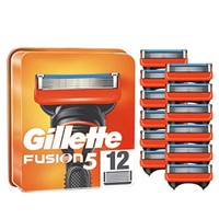 Prime会员：Gillette 吉列 Fusion5 锋隐 男士剃须5层刀片 12片装