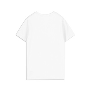 SKECHERS 斯凯奇 KNITSHORTSLEEVETEE 儿童T恤 L220K056/0019 亮白色 130cm