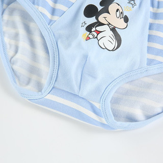 Disney baby DB022GY53 男童三角内裤 2条装 白底满印+蓝白条款 140cm