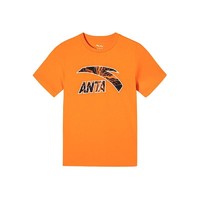 ANTA 安踏 A35028112-3 儿童短袖T恤 明亮系款 桑巴橙 160cm