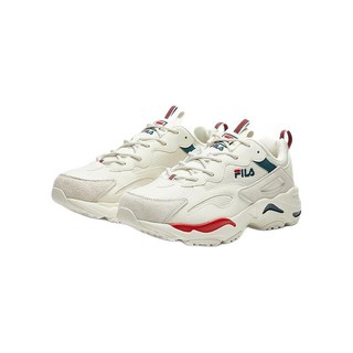 FILA 斐乐 HERITAGE-FHT系列 Tracer 男子休闲运动鞋 F12M131109G-WR 微白/火红 43