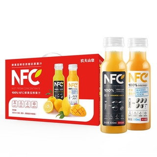 100%NFC果汁饮料 300ml*12瓶（6瓶橙汁+6瓶芒果混合汁）缤纷礼盒