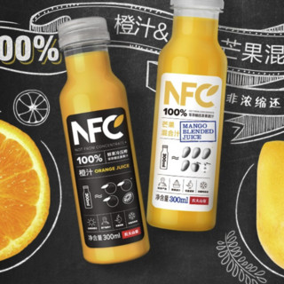 NONGFU SPRING 农夫山泉 NFC 果汁组合装 2口味 300ml*12瓶（橙汁300ml*6瓶+芒果混合汁300ml*6瓶）