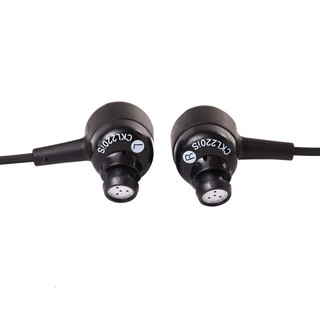 audio-technica 铁三角 CKL220iS 入耳式动圈有线耳机 黑色 3.5mm