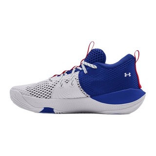 UNDER ARMOUR 安德玛 Embiid 1 中性篮球鞋 3023086-107 白色/蓝色 42.5