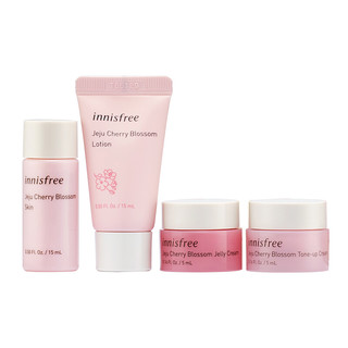 韩国进口 悦诗风吟 innisfree 济州大樱花小套装 40ml/套（柔肤水15ml+ 乳液15ml+啫喱面霜5ml+提亮霜5ml）