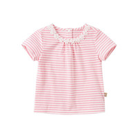 DAVE&BELLA 戴维贝拉 DB18080 女童T恤 白色条纹