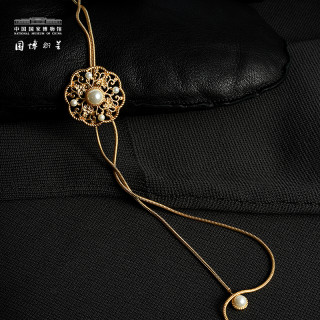 中国国家博物馆八瓣菱花首饰创意女丝巾扣毛衣链生日情侣礼物女士八瓣