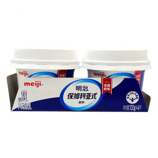 meiji 明治 保加利亚式酸奶 清甜原味100g×4杯  特选LB81乳酸菌