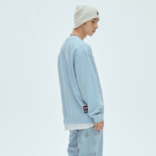 ABLE JEANS 欧帛牛仔 X 草莓熊 男士圆领卫衣 326787083 雾蓝色 M