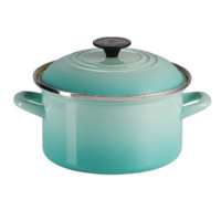 LE CREUSET 酷彩 汤锅(20cm、3.7L、珐琅钢、青羽色)