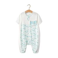 Wellber 威尔贝鲁 婴儿分腿睡袋 侧开网眼款 水波纹 S码