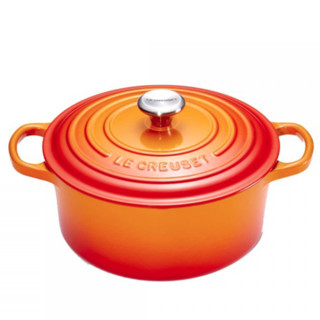 LE CREUSET 酷彩 炖锅(22cm、3.3L、铸铁、火焰红、不锈钢盖耳)