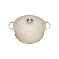 LE CREUSET 酷彩 炖锅(22cm、3.3L、铸铁、乳白色、不锈钢盖耳)