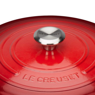 LE CREUSET 酷彩 炖锅(22cm、3.3L、铸铁、樱桃红、不锈钢盖耳)