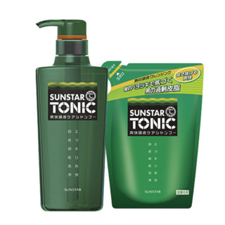 SUNSTAR TONIC 男士控油洗发水 清爽型 480ml+补充装360ml