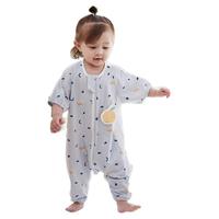 Wellber 威尔贝鲁 婴儿分腿睡袋 侧开网眼款 几何涂鸦 M码