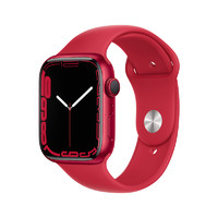 Apple 苹果 Watch Series 7 智能手表 45mm GPS版 红色铝金属表壳 红色运动型表带 (GPS、血氧、运动)