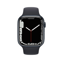 Apple 苹果 Watch Series 7 智能手表 45mm GPS版 午夜色铝金属表壳 午夜色运动型表带 (GPS、血氧、运动)