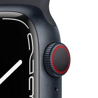 Apple 苹果 Watch Series 7 智能手表 41mm GPS+蜂窝版 午夜色铝金属表壳 午夜色运动型表带 (GPS、血氧、心率)
