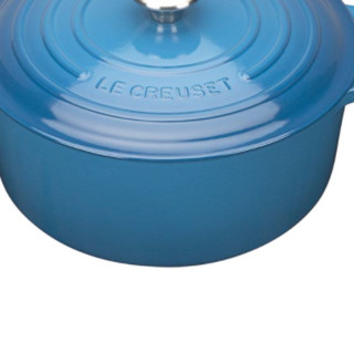 LE CREUSET 酷彩 炖锅(22cm、3.3L、铸铁、蓝色、不锈钢盖耳)
