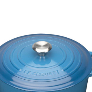 LE CREUSET 酷彩 炖锅(22cm、3.3L、铸铁、蓝色、不锈钢盖耳)