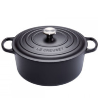 LE CREUSET 酷彩 炖锅(22cm、3.3L、铸铁、磨砂黑、不锈钢盖耳)