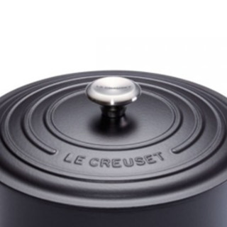 LE CREUSET 酷彩 炖锅(22cm、3.3L、铸铁、磨砂黑、不锈钢盖耳)