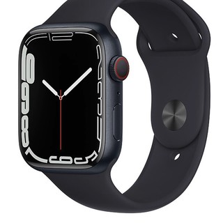 Apple 苹果 Watch Series 7 智能手表 41mm GPS+蜂窝版 午夜色铝金属表壳 午夜色运动型表带 (GPS、血氧、心率)