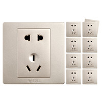 BULL 公牛 G07Z223(U6) 正五孔插座 香槟金 10只装