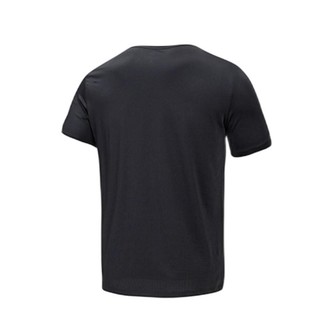 XTEP 特步 男子运动T恤 879229010084 黑色 XL