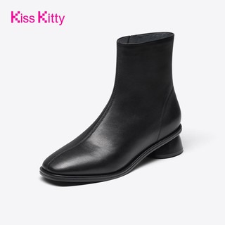 Kiss Kitty 复古时尚 拉链瘦瘦短靴
