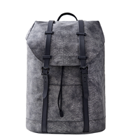 JIWU 苏宁极物 男士帆布双肩包 深灰色