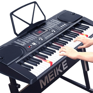 MEIRKERGR 美科 MK-8618智能版 61钢琴键多功能智能教学电子琴儿童初学电钢琴 连接耳机话筒手机pad带琴架