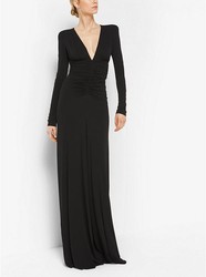 MICHAEL KORS 迈克·科尔斯 Ruched Stretch Matte-Jersey Gown