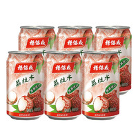 yeo's 杨协成 荔枝水饮料 低糖清甜可口 新加坡品牌  300ml*6罐