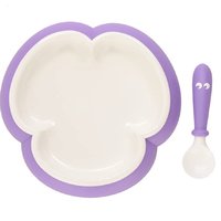 BABYBJÖRN ‎071107US 防滑餐盘+勺子套装 紫色 2件