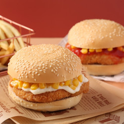 辅兴坊半成品汉堡包奥尔良鸡腿堡4个香辣鸡腿堡4个