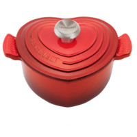 LE CREUSET 酷彩 汤锅(20cm、1.9L、铸铁、红色、心形)
