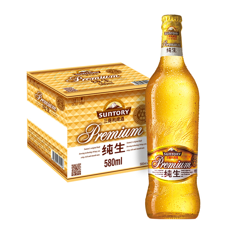 suntory 三得利 纯生 啤酒 580ml*12瓶