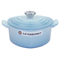 LE CREUSET 酷彩 汤锅(20cm、1.9L、铸铁、水晶蓝、心形)