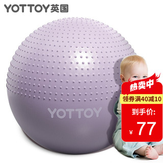 yottoy 英国Yottoy 婴儿瑜伽球带刺颗粒加厚防爆大龙球儿童感统训练球宝宝按摩平衡球体感球 紫色 65CM(身高160CM-165CM)